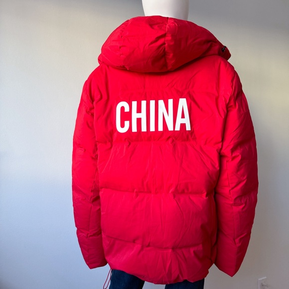 SOLD ✅ China Official Olympic Team Heavy Winter Parka Men’s XL Red - Picture 4 of 15